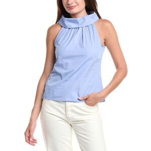 Sail To Sable Womens Cowl Neck Top, Blue